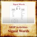 SIOP Activies- Signal Words